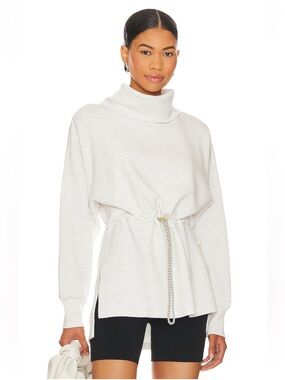 Varley Freya Double-Soft Soft Sweatshirt Size XL In Ivory Marl